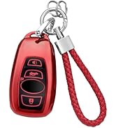 PIFOOG Key Fob Cover for Subaru Forester Crosstrek Outback WRX Ascent Impreza Legacy BRZ Accessor...