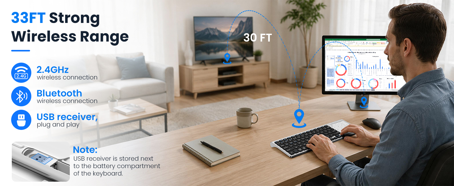 wireless bluetooth keyboard with trackpad keyboard with touchpad keyboard for tv