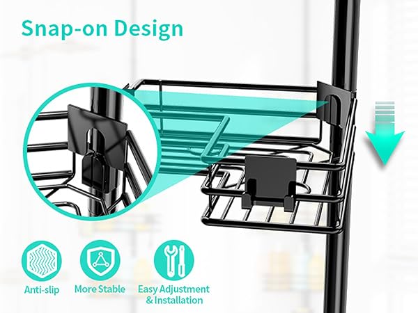 corner shower shelves