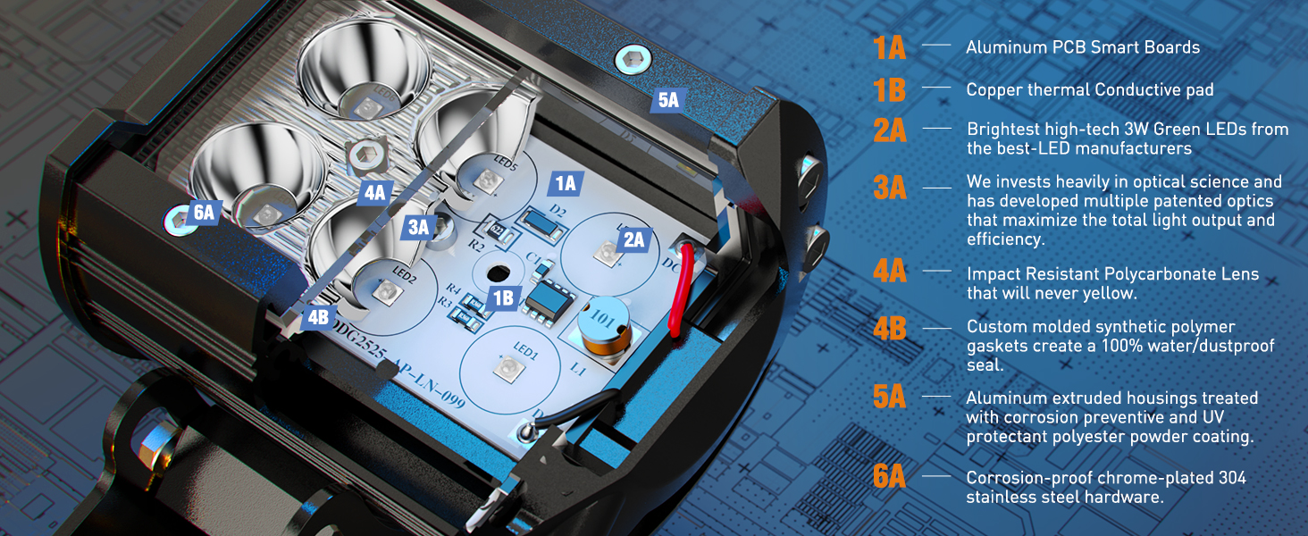 Green light pods Hunting Lights led fog lights for trucks led spot lights for trucks off road 