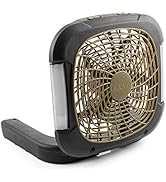 Treva 10-Inch Portable Desktop Air Circulation Battery Fan, 2 Speed, Compact Folding &amp; Tilt Desig...