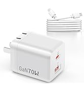 70W 65W USB C Fast Charger Compatible with Nintendo Switch 2 Charger/Steam Deck/Deck OLED/ROG All...