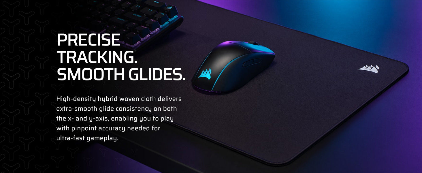 High-density hybrid woven cloth, HYBRID CLOTH GAMING MOUSE PAD, GAMING MOUSE PAD