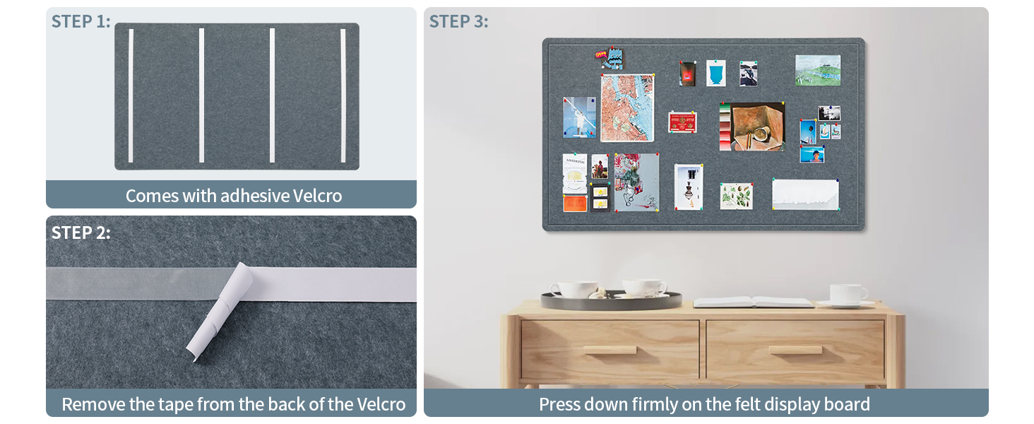 Felt Board for wall Foldable Photo Felt Board