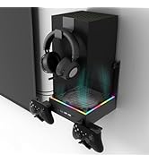 JDGPOKOO Wall Mount with Cooling Fan for Xbox Series X, 4 in 1 Wall Mount Kit for Xbox Series X, ...