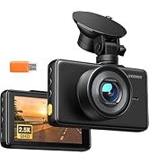 iZEEKER 2.5K Dash Cam, 1440P QHD Car Camera with Free 32GB Card, 3" IPS Display, Night Vision, WD...