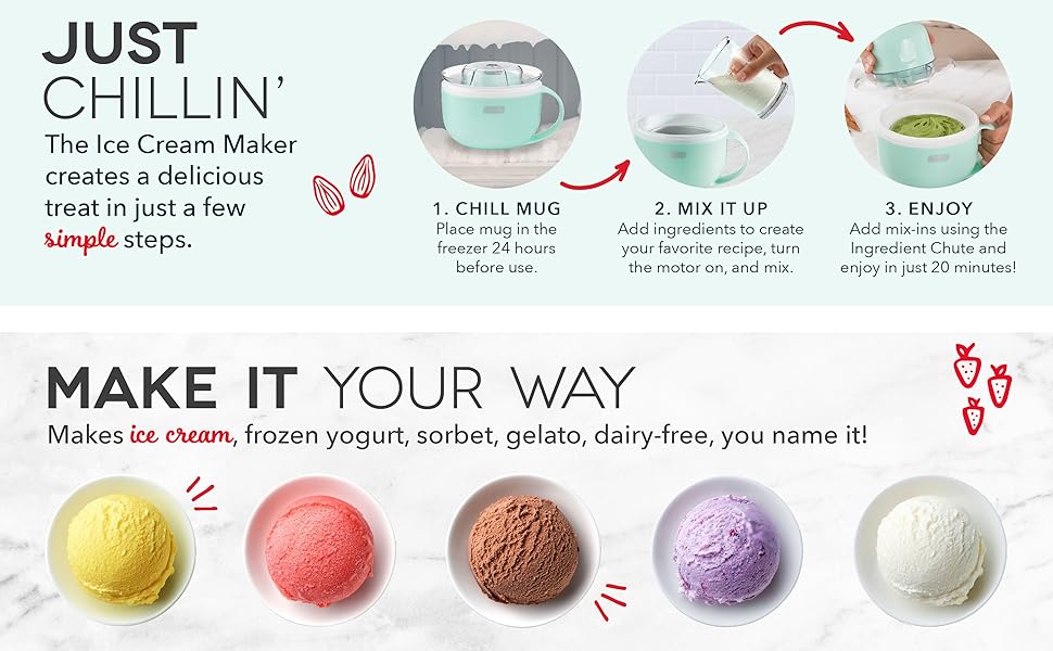 My Mug, dash, Dash Ice Cream maker, Personal Ice cream maker