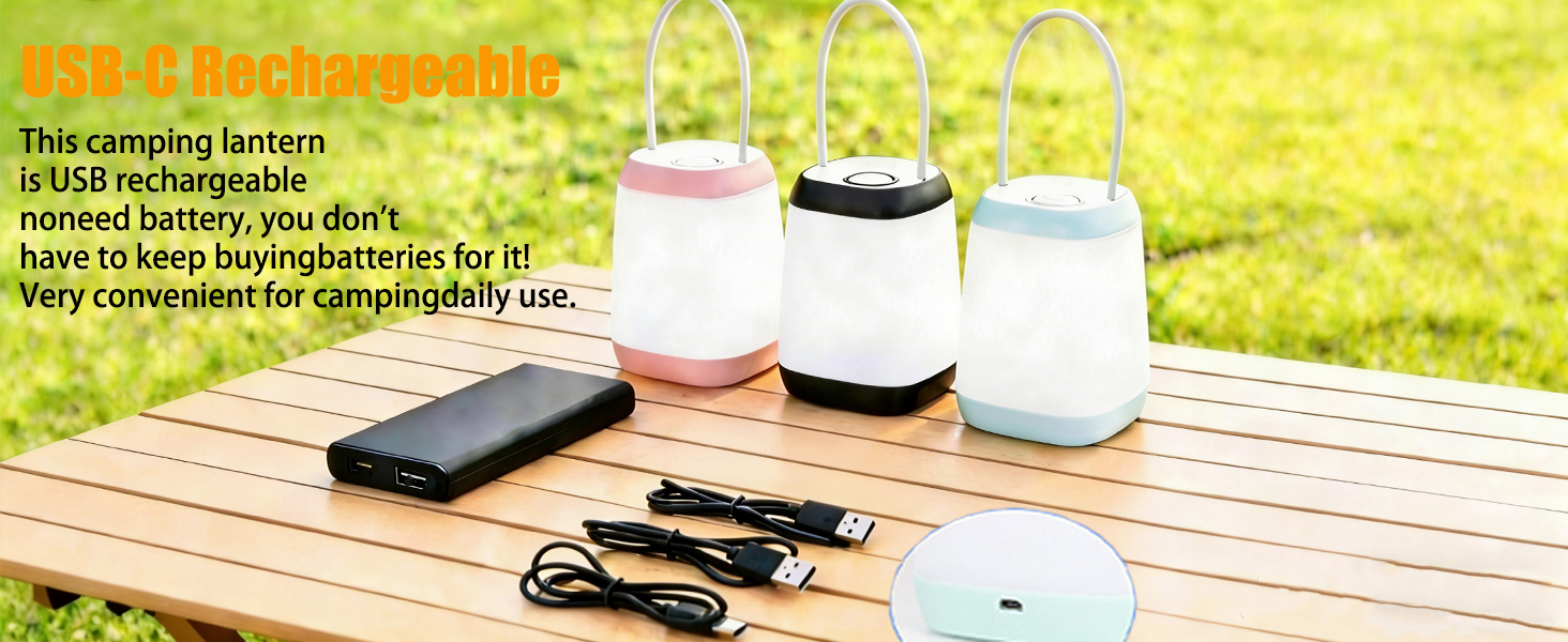 3 Pack Rechargeable LED Camping Light, Camping Lantern