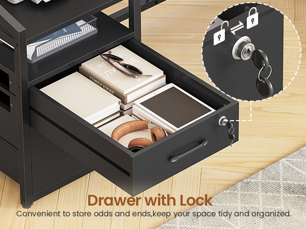 desk with storage