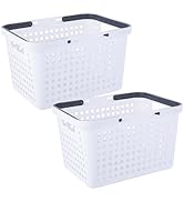 MINDFARGE Plastic Shower Caddy Basket with Handles, Cleaning Supply for Dorm, School, Camping, Tr...