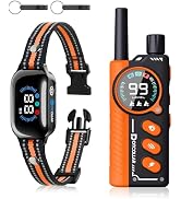 2-in-1 Bark &amp; Shock Collar - Color Screen Dog Training Collar with Beep/Vibration/Shock/Anti Bark...