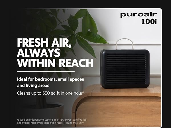PuroAir Air Purifier 100i Smart Air Purifier for Small Rooms