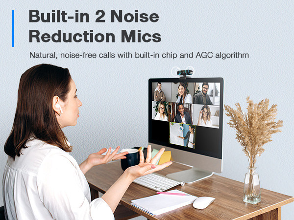 Built-in 2 Noise Reduction Mics