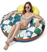 JOSEN River Floats for Adults Heavy Duty 350lb, XL River Tubes for Floating - 53" Large Pool Floa...
