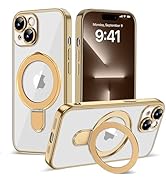 Amzfield Magnetic for iPhone 15 Case with Stand [Compatible with MagSafe] [Full Camera Protection...