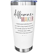 SOL VIBES Difference Maker Tumbler, 20 Oz Stainless Steel - Motivational, Office, Work Gifts for ...
