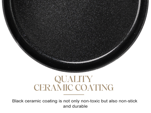 sauce pan with lid Black Ceramic non-toxic non-stick durable