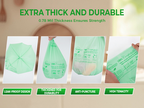 1.2 gallon compost bags bin liners Small Kitchen Food Scrap Waste Bags