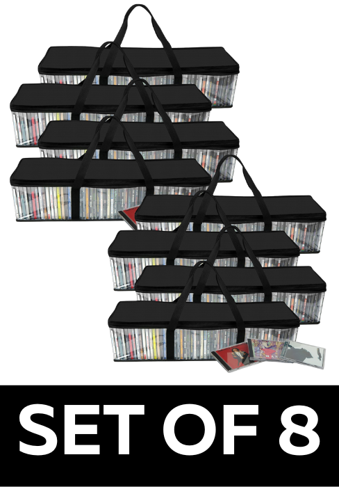 Evelots set of 8 Clear Plastic CD Storage Bags