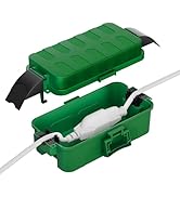 Flemoon Small Outdoor Electrical Box Waterproof w/Detachable Shield Covers, IP55 Extension Cord C...