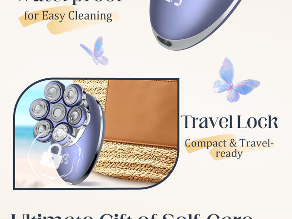 Compact travel lady leg shaver