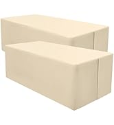 homing 2 Packs Rectangle Fitted Tablecloth, 6 Foot Washable Fabric Table Cloth, Waterproof Polyes...