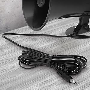 Pyle All-Weather Mono Trumpet Horn Speaker - 5” Portable PA Speaker with 8 Ohms;