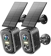 Rocktone Solar Camera Outdoor Wireless, Battery Powered WiFi Cameras for Home Security with AI Mo...