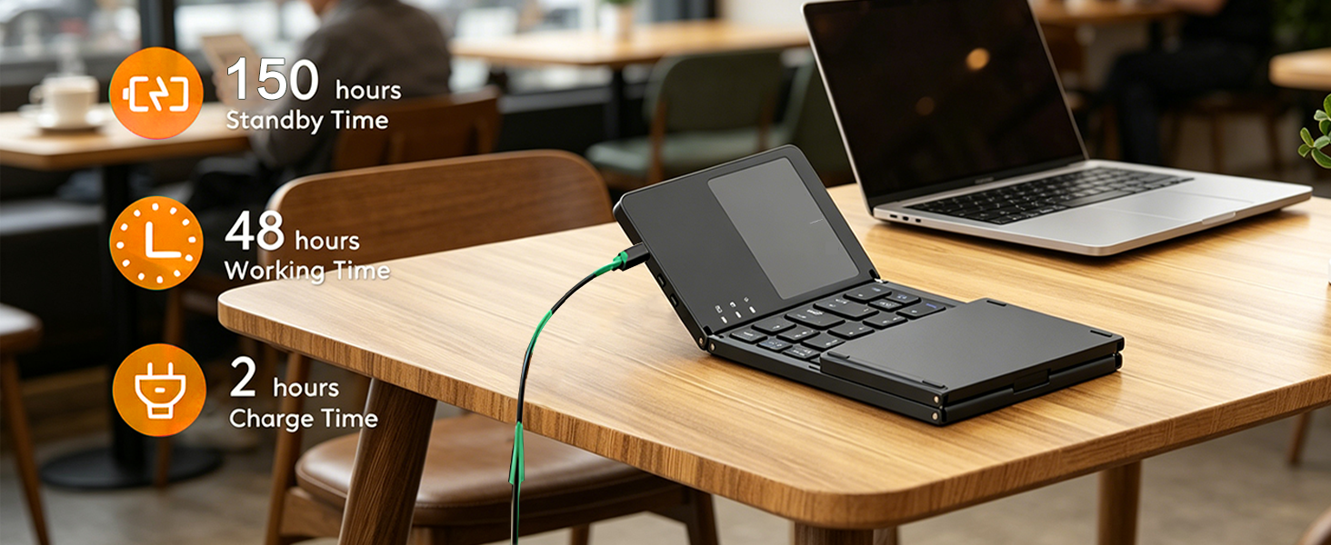 Foldable Keyboard with Touchpad