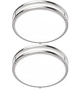 2-Pack 36W LED Ceiling Light Fixture (450W Equiv), 12IN Modern Flush Mount Ceiling Lights, Dimmab...