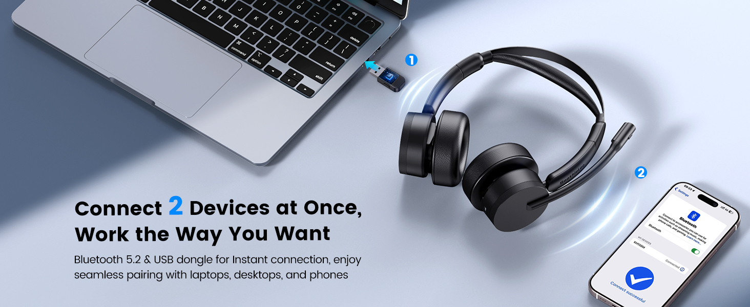 wireless headset with mic