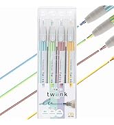SUN-STAR Two Color Line Pen Twiink,C Set, Different 4 Colors Pattern Set, Water-Based Paint Pen, ...