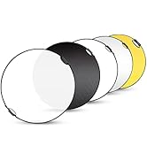 Selens 43 Inch (110cm) Photography Reflector, Collapsible Light Reflector with Carrying Case, 5 i...