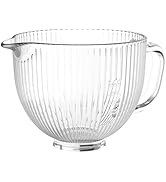 Glass Mixer Bowl for KitchenAid 4.5 and 5 Quart Tilt-Head Stand Mixers, 5 qt Mixing Bowl for Kitc...