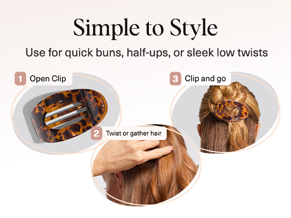 Stylish Flat Hair Clips Strong Hold for Thick &amp; Fine Hair Non-Slip