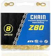 Aikolesa Bike Chain, 8 Speed Bike Chain 1/2" x 3/32" 116 Links Bicycle Chain for Road Mountain Fo...