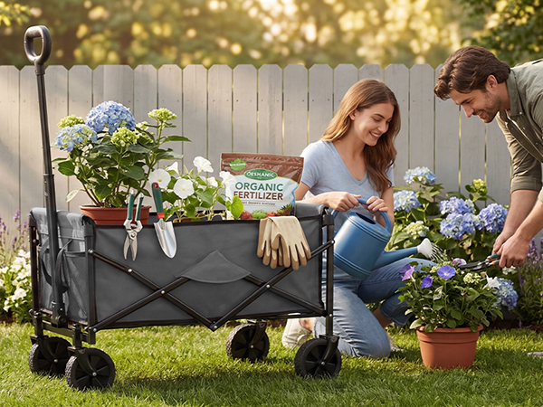 Collapsible Wagon in Garden