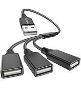 MOGOOD 3 in 1 USB Splitter Cable, USB Power Splitter 1 Male to 3 Female USB 2.0 Adapter 1 to 3 US...