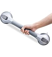 LEVERLOC Grab Bars for Bathtubs and Showers, Shower Handle 17 Inch Strong Suction Bath Handrails,...