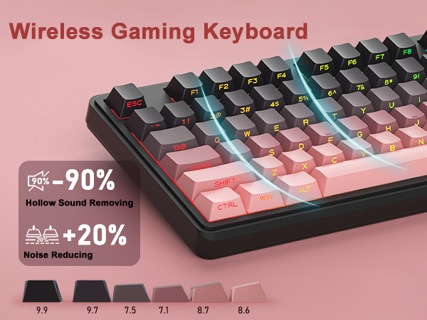 60 percent keyboard compact keyboard small wireless keyboard