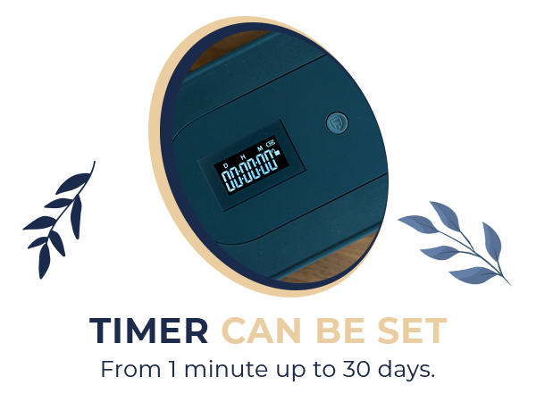 Parental control phone lock box with timer, promoting healthy screen time limits for kids &amp; adults.