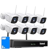 (2026 New) Firstrend WiFi Wireless Security Camera System, Wireless NVR System with 4pcs Security Bu...