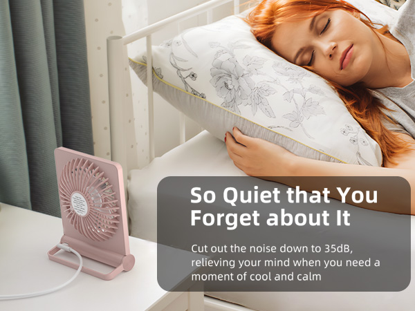 Koonie USB Fan, Strong Wind Ultra Quiet Small Desk Fan