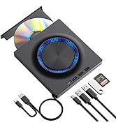 ROOFULL External CD DVD Drive Player for Laptop USB-C CD/DVD Burner +/-RW Reader Writer Portable ...