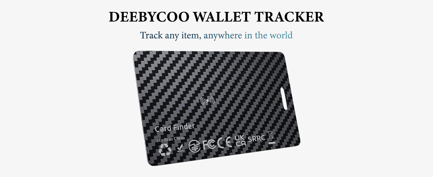 wireless charging wallet tracker card