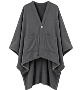 Wearable Blanket Cozy Premium Chenille Shawl Blanket with Pockets Blanket