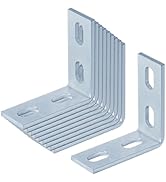 heneng 10 Pcs Slotted L Shaped Connector Bracket for 1-5/8