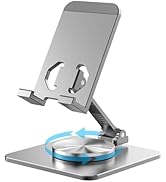 SOJUNER Rotating Aluminum Cell Phone Stand for Desk, Tablet Stand Compatible with 4-9.7in Phones ...