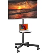 Mobile TV Carts on Wheels for 21-60 Inch Flat/Curved Panel Screens TVs - Height Adjustable Floor ...