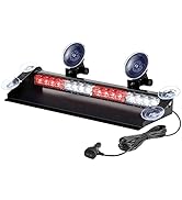 WOWTOU 29 Flash Patterns LED Red White Emergency Strobe Dash Light for First Responder Volunteer ...